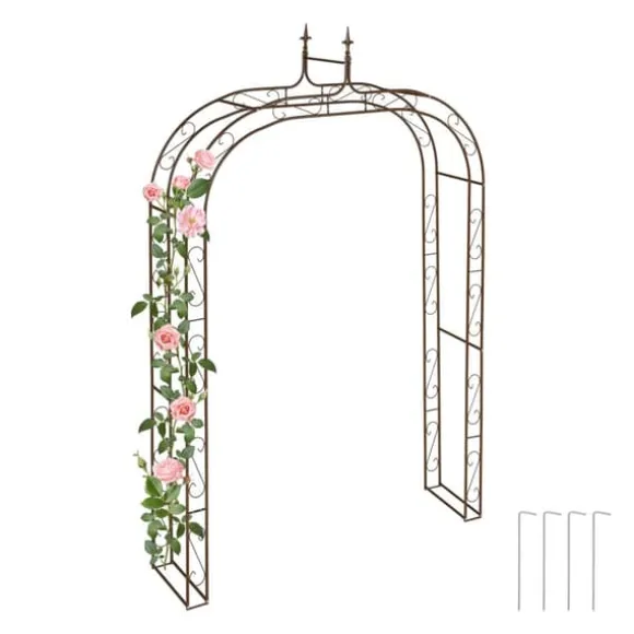 Havebue, Metal, 240x155x39 cm, Brun