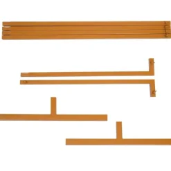 Havebue til bryllup, firkantet metalbue med baser, 6,6 × 4,9 ft, gul, størrelse M