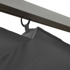 Havebuer, espalierer & pergolaer - Living pergola med sammenrulleligt tag 3x3 m 180 g/m² antracitgrå