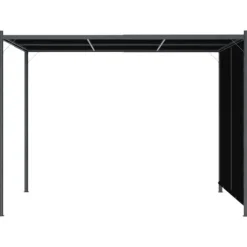 Havebuer, espalierer & pergolaer - Living pergola tilbagetrækkeligt tag 3x3 m antracitgrå