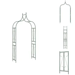 Havebuer, espalierer & pergolaer - Living havebue 120x38x258 cm jern mørkegrøn