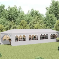 Havefesttelt 3x12 m - Hvid UV-resistent og vandafvisende | Størrelse: 3 x 12 m
