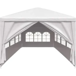 Havefesttelt 3x12 m - Hvid UV-resistent og vandafvisende | Størrelse: 3 x 12 m