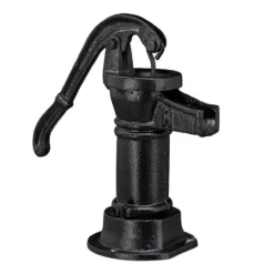 Havefigur, Dekorativ støbejernspumpe, 22.5x13.5x10.5 cm, Sort