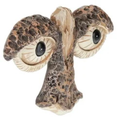 Havefigur, 2-delt træansigt, 10x13x2,5 cm, Brun
