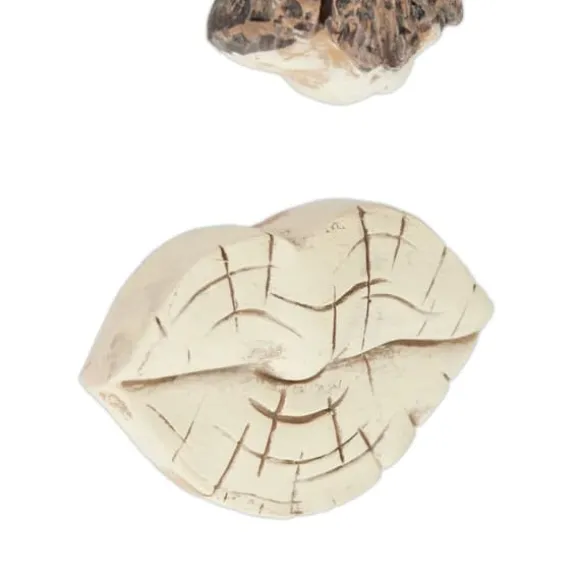 Havefigur, 2-delt træansigt, 10x13x2,5 cm, Brun