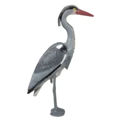 Havefigur, Hejre, 73,5x12,5x44,5 cm, Grå