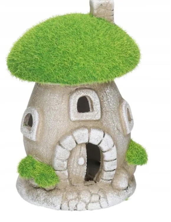 HAVEFIGUR HUS SVAMP KERAMISK LED