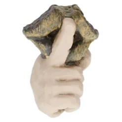 Havefigur, Hviskende Træansigt, Polyresin, Beige