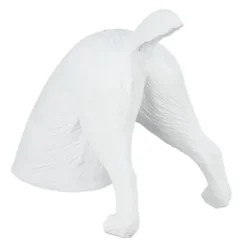 Havefigur, 23x28x17 cm, Hvid, Sort