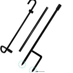 Haveflagstativ Haveflagstangholder Banner Flagpole til udendørs gårdhave Græsplæne Have