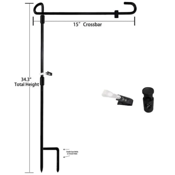 Haveflagstativ Haveflagstangholder Banner Flagpole til udendørs gårdhave Græsplæne Have