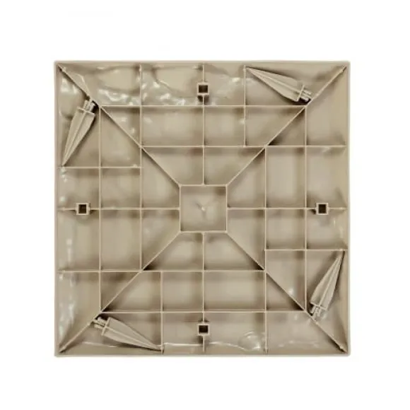 Havefliser, 39,5x39,5x2,6 cm, Beige, Plast
