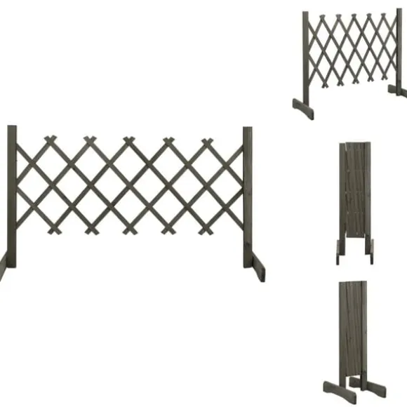 Havehegn - Living espalier til haven 120x60 cm massivt fyrretræ grå