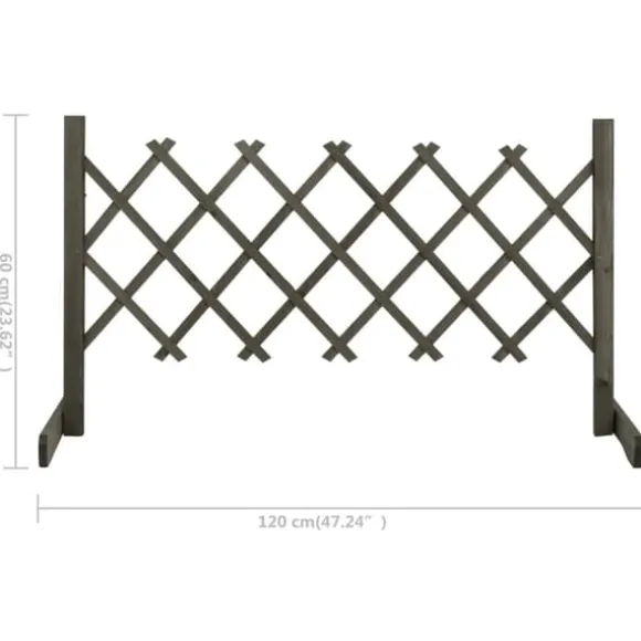 Havehegn - Living espalier til haven 120x60 cm massivt fyrretræ grå