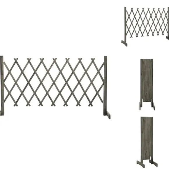 Havehegn - Living espalier til haven 150x80 cm massivt fyrretræ grå