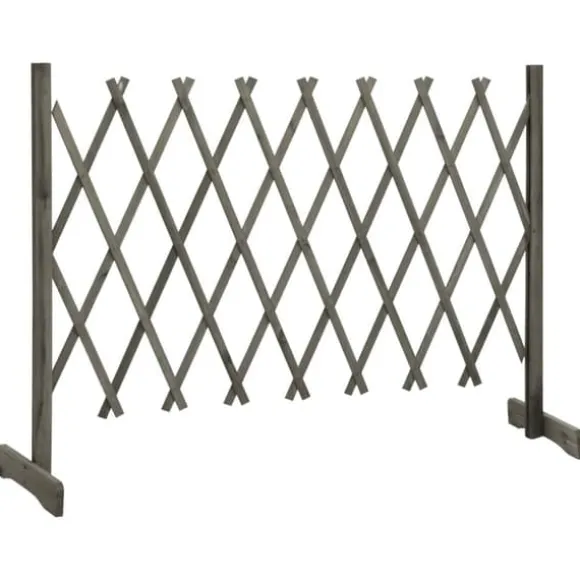 Havehegn - Living espalier til haven 150x80 cm massivt fyrretræ grå
