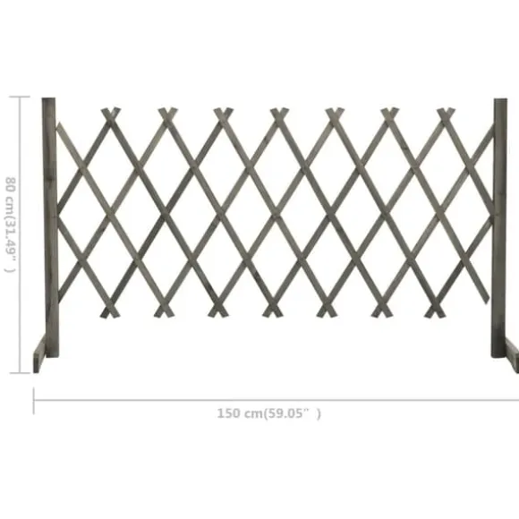 Havehegn - Living espalier til haven 150x80 cm massivt fyrretræ grå