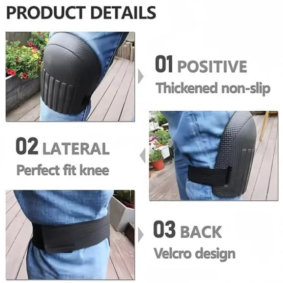 Haveknæbeskyttere til mænd og kvinder, lette vandtætte skumknæbeskyttere med justerbare velcrostropper for nem havebrug - perfekt til kvinder (sort) | CDON
