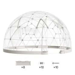 Havekuppel til haven, 360x220 cm, Hvid, PVC