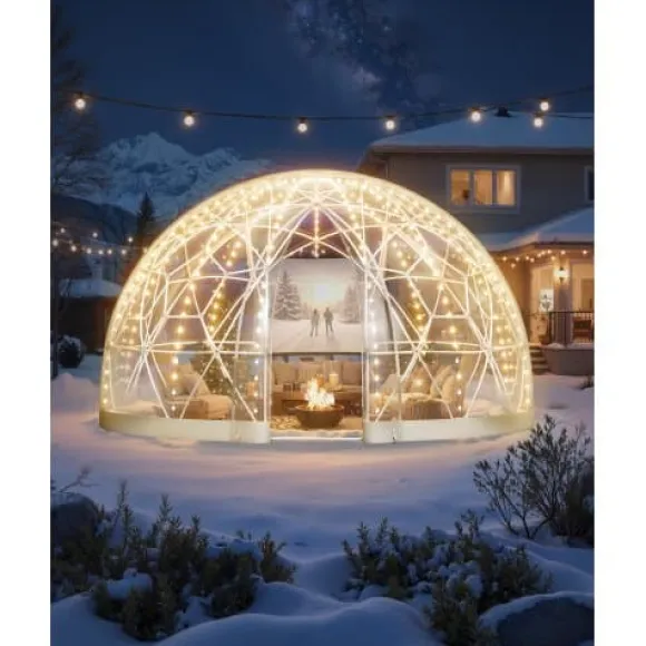 Havekuppel til haven, 360x220 cm, Hvid, PVC