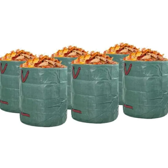 Havematerialeposer 12 stk - Praktiske haveaffaldsposer | Farve: Grøn | Størrelse: 67x67x75.5 cm