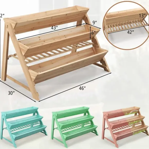 Havemodul, 46x30x32 cm, Natur