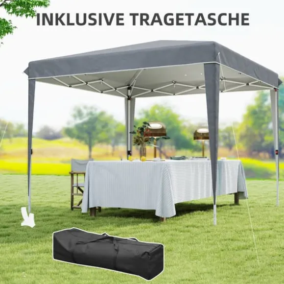 Havepavillon Kane 3 × 3 m, lysegrå
