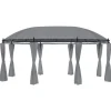 Havepavillon med gardiner - Stærkt stålstel | Størrelse: 520x349x255 cm | Farve: Antracitgrå