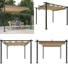 Havepavillon med sammenrulleligt tag 3x3 m gråbrun - Havepavillon - Havepavilloner - Home & Living