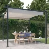 Havepavillon med sammenrulleligt tag 3x3 m | Farve: Cremefarvet
