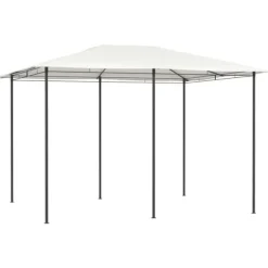 Havepavillon 3x4 m - Robust stålkonstruktion | Farve: Creme | Størrelse: 3x4x2,6 m