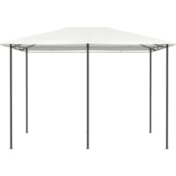 Havepavillon 3x4 m - Robust stålkonstruktion | Farve: Creme | Størrelse: 3x4x2,6 m