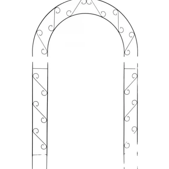 Havepergola, Elegant Metalbue, Velegnet til Klatreplanter,sort