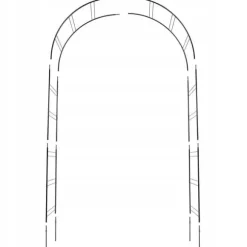 Havepergola, Metalstruktur, Støtter Klatreplanter,sort