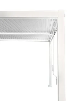 Havepergola 3x4 m med JUSTERBART ALUMINIUMSTAG, hvid, til TERRASSE, stærk