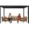 HAVEPergola 3x4m justerbart lameltag ANTRACIT terrasse ALUMINIUM