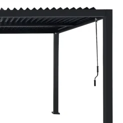 HAVEPergola 3x4m justerbart lameltag ANTRACIT terrasse ALUMINIUM