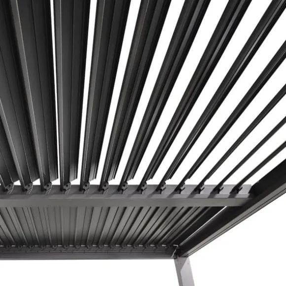 HAVEPergola 3x4m justerbart lameltag ANTRACIT terrasse ALUMINIUM