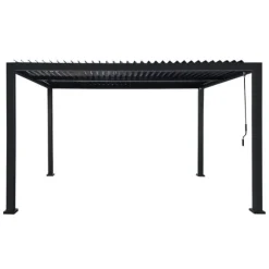 HAVEPergola 3x4m justerbart lameltag ANTRACIT terrasse ALUMINIUM