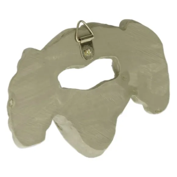 Havepynt, Træansigtsdekoration, 8.5x12.5x2 cm, Beige