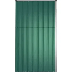Haveredskabsskur i galvaniseret stål - Opbevaring til haveredskaber | Størrelse: 161x89x161 cm | Farve: Grøn