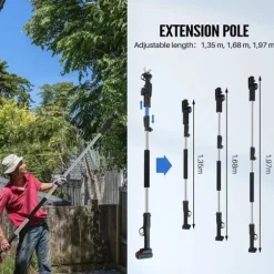 Havesaks, Rustfrit stål, 80 cm længde, Kompatibel med 8605 modellen, Skarpe skæreblaade, CE certificeret