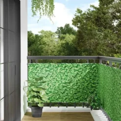 Haveskærm i PVC - Altanafskærmning | Mål: 600x90 cm | Farve: Grøn