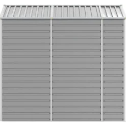 Haveskur i galvaniseret stål - Multifunktionel opbevaring | Størrelse: 191x215x198 cm | Farve: Lysegrå