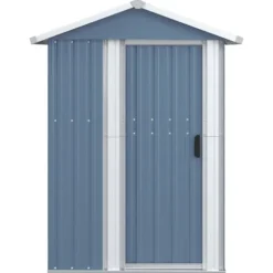 Haveskur i galvaniseret stål - Rummelig opbevaring | Farve: Grå | Størrelse: 126x97,5x177 cm