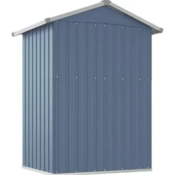 Haveskur i galvaniseret stål - Rummelig opbevaring | Farve: Grå | Størrelse: 126x97,5x177 cm