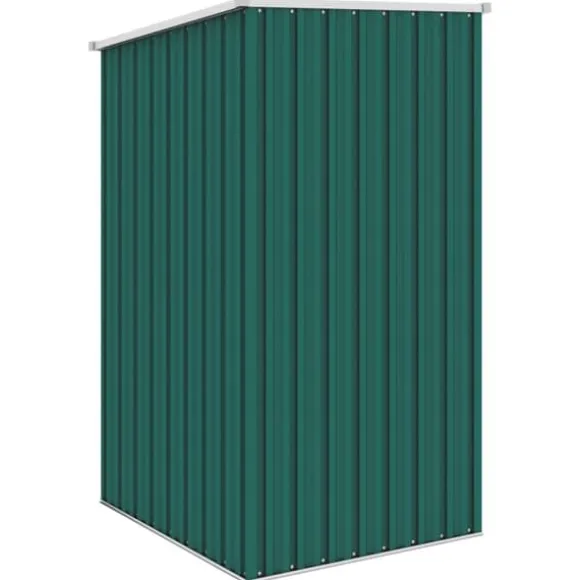 Haveskur i galvaniseret stål - Opbevaringsskur | Farve: Grøn | Størrelse: 87x98x159 cm