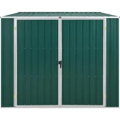 Haveskur i galvaniseret stål til opbevaring | L: 195 cm | B: 198 cm | H: 159 cm | Farve: Grøn