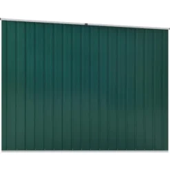 Haveskur i galvaniseret stål til opbevaring | L: 195 cm | B: 198 cm | H: 159 cm | Farve: Grøn